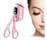 Heated Eyelash Curler,Rechargeable Electric Eyelash Curlers with LED Display, 2 Heat Modes,Safe Anti-Burn Eyelash Curlers for a Natural, Long-Lasting Curl for Natural Curl Perfect Fit for Women (Pink)