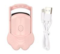 Heated Eyelash Curler USB 2 Temperature Modes Rechargeable Long Lasting Handheld Electric Eyelash Curler (Pink)