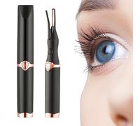 Heated Eyelash Curler USB C Rechargeable Intelligent Temperature Control with 4 Speeds Fast Preheating Suitable for All Eyelash Types (Black)