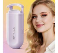 Heated Eyelash Curler - Wide Open Dual-Arc Design Heated Lash Curler - Electric Eyelash Curler - Type-C Rechargeable Mini Lash Curler Natural Curling 24H Long Lasting for Women - Purple