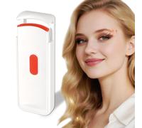 Heated Eyelash Curler - Wide Open Dual-Arc Design Heated Lash Curler - Electric Eyelash Curler - Type-C Rechargeable Mini Lash Curler Natural Curling 24H Long Lasting for Women - Ivory White
