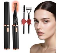 Heated Eyelash Curlers - 2 in 1 Clip - Type Heated Lash Curler,3 Heat Modes with USB Rechargeable,Fast Heat up in 8s,Natural Curling 24H Long Lasting for Women Makeup Tools (Black)