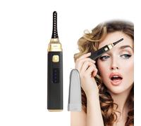 Heated Eyelash Curlers - Fast Heat Up Electric Lash Curler, 3 Temperature Modes Brush USB Rechargeable 350mAh Silicone Wand | Long-Lasting Eye Makeup Tools for Outdoor Travel