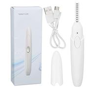 Heated Eyelash Curlers Portable Curved Structure 10s Preheating USB Charging 3 Levels Temperature White Lash Curler