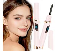 Heated Eyelash Curlers with Battery Indicator, Electric Eyelash Curler 3 Temperature Modes LED Display USB Rechargeable Makeup Tools, Heated Lash Curler Ideal Christmas Gift for Women MB-3