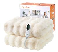 Heated Faux Fur Electric Throw - Beige 160x130cm