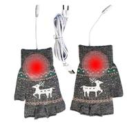 Heated Fingerless Gloves - Heat Gloves for Cold Weather | Heated Work Gloves for Women - for Office, Cycling, Outdoor Jogging, Winter Camping, Daily Commuting, Driving, Writing