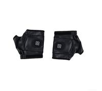 Heated Fingerless Gloves Leather Waterproof 3 Temp Settings USB Rechargeable 2000mAh Warm Mittens for Cycling Hiking Outdoor(L)