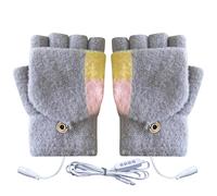 Heated Fingerless Gloves - Rechargeable Thermal Work Mittens, Flexible Full & Half Hand Warmer For Men, Durable Winter Gear | Ideal Present Quick-Heat Skiing, Cycling, Cold Weather Tasks