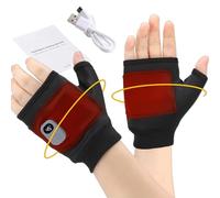Heated Fingerless Gloves, Thermal Fingerless Gloves for Winter Work, Rechargeable Digital Thermal Mitt for Snow Home Outdoor Cycling Work Skiing Travel Men Women