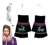 Heated Fingerless Gloves | USB Charging Glove - Winter Hand Warmer Gloves for Women - for Office Cycling Outdoors Running Winter Camping Commuting Daily Writing Guide