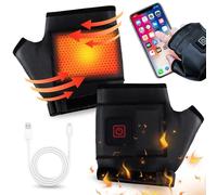 Heated Fingerless Work Gloves for Men and Women - 3 Temperature Adjustable, USB Charging, Battery Powered for Winter (M)