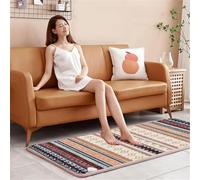 Heated Floor Carpet Mats Graphene Electric Area Rug with Adjustable Temperature Timer Radiant Under Desk Floor Heater for Office & Home 100x150cm