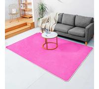 Heated Floor Mat for Foot, Graphene Electric Heating Carpet Heated Area Rugs, Coral Fleece Electric Heating Pads Foot Warmer Floor Heater Under Desk(Rose Red,100x200cm)