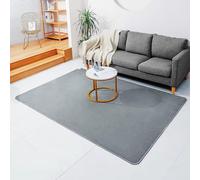 Heated Floor Mat for Foot, Graphene Electric Heating Carpet Heated Area Rugs, Coral Fleece Electric Heating Pads Foot Warmer Floor Heater Under Desk(Gray,50x200cm)