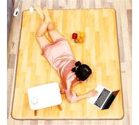 Heated Floor Mat for Office & Home - Waterproof Heated Carpet with 60 Adjustable Thermostat Levels & 12-Hour Timer, Perfect for Desk Use, 50x150cm (200x200cm)