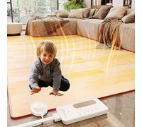 Heated Floor Mats Heating Carpet Heated Area Rug Instant Warmth Foot Warmer Floor Heater Electric Infrared Heating Pad for Home Office Yoga(100x100cm)