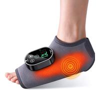 Heated Foot & Ankle Massage Wrap for Neuropathy, Portable Heating Pad | 11.22 Inch Adjustable Strap, 3000mAh, 6 Heat Levels & 3 Vibration Modes, Auto Timer, 1.5-2H Heat Runtime, 14H Massage Only