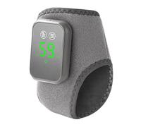 Heated Foot Massager, 22x17cm/8.66x6.69 Inches Electric Heating Ankle Massager with Vibration Heat, 1200mAh Type-C 45-65℃ 5 Temp Levels 3 Vibration Gears LCD Screen Timer for Women Men
