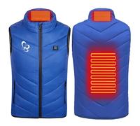 Heated Gilet for Kids Clearance,2024 Upgraded 2 Heating Zones Heated Body Warmer Vest Boys Smart USB Electric Love Printed Down Heated Jackets Winter Warm Waterproof Windproof Heated Coat