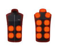 Heated Gilet for Men,Full Zip Stand Collar Jackets USB 13/15/27 Heating Zone 3 Levels Heated Vest Electric Body Warmer Winter Smart Heated Gilet Womens Christmas Heat Vest for Hiking Camping Skiing