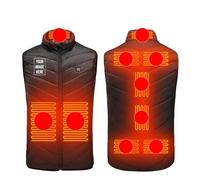 Heated Gilet for Men/Women Custom Photos Body Warmers Heated Vest with 3 Heating Levels 9 Zones USB Plug(Battery Pack Not Included) Personalised Your Own Electric Heated Jacket for Hiking Camping