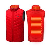 Heated Gilet for Men Women, Electric USB Heated Vest, Unisex Body Warmer, 2-31 Zone Sleeveless Heating Jacket, 3 Temperature Levels Heating Waistcoat, Autumn Winter Jackets (Not Battery Pack)