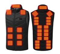 Heated Gilet for Men Women, Electric USB Heated Vest, Unisex Body Warmer, 2-31 Zone Sleeveless Heating Jacket, 3 Temperature Levels Heating Waistcoat, Autumn Winter Jackets (Not Battery Pack)