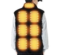 Heated Gilet for Men Women UK Teddy Fleece Gilet Electric Heated Vest USB Heater Sherpa Fluffy Heated Waistcoat Winter Heated Body Warmer 9 Heating Zones Fuzzy Heated Vest(No Charger)