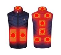 Heated Gilet for Men/Women,Upgraded USB Heated Vest Electric Body Warmer with 9 Heating Zones Plus Size Heated Coat Washable Winter Warm Vest Jacket for Outdoor Camping Hunting Fishing Skiing