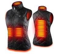 Heated Gilet for Women UK Sale Clearance,Ladies Heated Body Warmer Electric Heated Vest Washable USB Heater Clothes Heated Waistcoat 5 Heating Zones Heated Jacket for Motorbike(No Charger)
