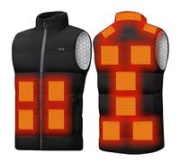 Heated Gilet Heating Vest with 2 Adjustable Temperature Electric USB Rechargeable Winter Thermal Vest Warm for Outdoor Camping Riding Hiking (Battery Pack Not Included)