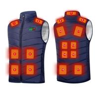 Heated Gilet Mens UK Clearance,Heated Vest for Men Electric Zip Up Heated Body Warmer Washable Winter Warm USB Heater Clothing Heated Jacket with 15 Heating Pads(No Battery)