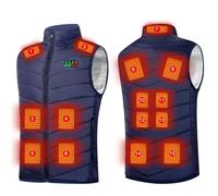Heated Gilet Mens UK Sale Clearance,Heated Vest for Men Electric Zip Up Heated Body Warmer Washable Winter Warm USB Heater Clothing Heated Jacket with 15 Heating Pads(No Battery)