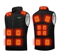 Heated Gilet Mens UK Sale Clearance,Heated Vest for Men Electric Zip Up Heated Body Warmer Washable Winter Warm USB Heater Clothing Heated Jacket with 15 Heating Pads(No Battery)