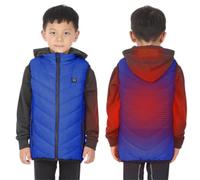 Heated Gilet with Power Bank for Boys Girls UK Clearance,Kids Electric Heated Vest Softshell Heated Waistcoat 3 Adjustable Temperature Washable Heating Body Warmer Lightweight USB Charging Heated Coat