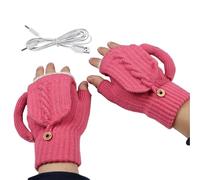 Heated Gloves - 9 Inch USB Mittens | Knitting Material - 5.58 Feet Cable Thermal Hand Warmers for Office and Cycling, These double-sided heating gloves keep you warm while working at a computer.