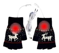 Heated Gloves Fingerless | Cold Weather Warmer Mitten - Heated Winter Gloves Women - for Winter Office Cycling Outdoor Running Camping Daily Commuting Driving Writing