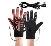 Heated Gloves For Men | 3 Modes Adjustable Heated Work Gloves | USB Powered Electric Windproof Warm Heater For Adults Outdoor Cold Weather Riding Hiking Climbing Fishing Driving