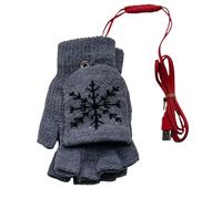 Heated Gloves for Men - USB Heated Winter Gloves Fingerless | Cold Weather Winter Gear for Cycling Ski Fishing Hunting Hiking Riding Snowboarding Outdoor Women Birthday