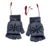 Heated Gloves for Men,USB Heated Winter Gloves Fingerless | Winter Gear Fashion Accessories for Men Outdoor Autumn Birthday Fishing Cycling Hiking Ski Backpacking