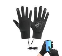 Heated Gloves for Men | USB Rechargeable Winter Heated Gloves - Hand Warmer Thickened Mitts for Texting Snowboarding Camping Cycling Hunting Driving Ice Fishing Dog