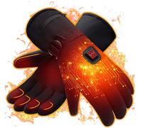Heated Gloves for Men Women, Ski Gloves with Heater, Heated Gloves Bicycle Motorcycle, 7.4 V 4000 mAh Rechargeable 3 Level Heated Winter Gloves, for Climbing, Hiking, Camping