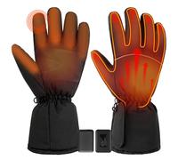 Heated Gloves for Men Women, Touchscreen Waterproof Electric Fast Heating Ski Gloves for Winter Outdoor (5V/5000mAh Lithium Battery, XL)