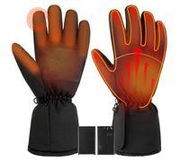 Heated Gloves for Men Women, Touchscreen Waterproof Electric Fast Heating Ski Gloves for Winter Outdoor (3AA Battery Box(Battery not included), L)