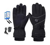 Heated Gloves for Women, Heated Work Gloves for Men, With Rechargeable Battery, 3 Heating Levels, Touchscreen Waterproof, for Motorcycle, Cycling, Fishing,Hiking(Gloves+2x6000mAh batteries)