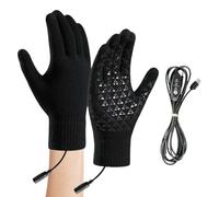 Heated Gloves Gloves For Men & Women, Windproof Thermal Glove With USB Fast Heating, Full Hands Warmer For Ar-thritis, Winter Touchscreen, 3 Temperature Settings, For Cycling & Outdoor