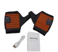 Heated Gloves, Half Finger Warm Mittens - USB Rechargeable Electric Thermal Hand Gloves for Women Outdoor Sports Cold Weather Winter Cycling Motorcycle Running Hunting Camping Wall