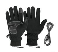 Heated Gloves Rechargeable 3 Levels Touchscreen(Black Adjustable)