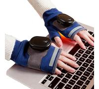 Heated Gloves - Rechargeable Electric Heated Gloves, Self-Heating Smart Screen | Adjustable Open Fingerless Gloves for Cycling, Wearable Smart Fingerless Gloves for Cycling